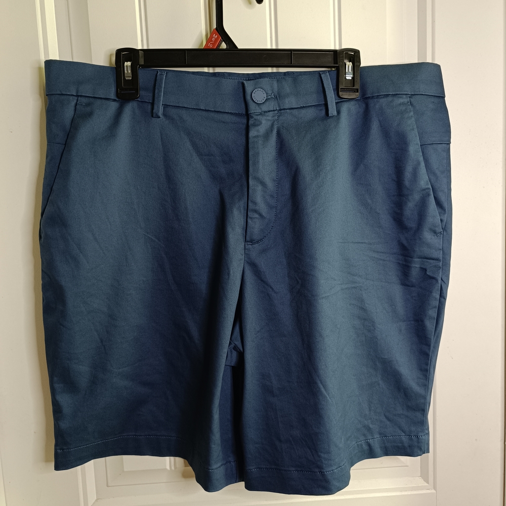 Banana Republic Shorts Mens 38 Dark Blue Chino Aiden Club Shorts Flat Front Casu